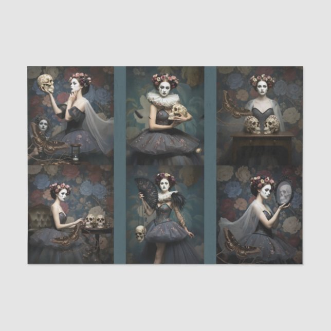 Decoupage/Ephemera Sheet Vitnage Gothic Style Seid (Front)