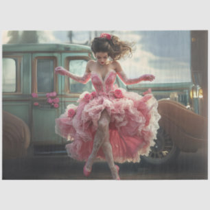 Decoupage Fairy-Tale Whimsical Dress Valentine  Tissue Paper