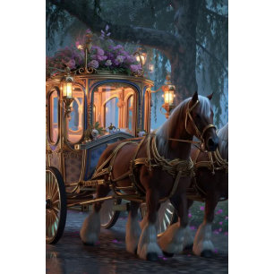 Decoupage Fairytale on Carriage On Wheels Dream Tissue Paper