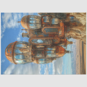 Decoupage Fantasy Balloons Futuristic Landscape Tissue Paper