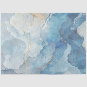 Decoupage Faux Celestial Artistic Background Blues Tissue Paper