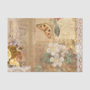 Decoupage Floral Botanical Vintage Tissue Paper