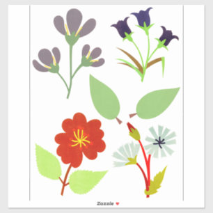 Decoupage Flowers collage art