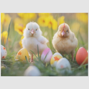 Decoupage Fluffy Chicks Pastel Colours Easter Tissue Paper