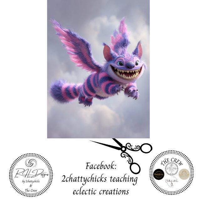 Decoupage Flying Striped Fantasy Cat Wings Tissue Paper (Creator Uploaded)