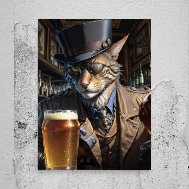 Decoupage - Gangster one eyed cat with eye patch - Tissue Paper (Creator Uploaded)