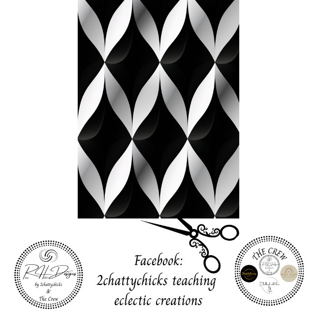 Decoupage Geometric Black White Patterns Contrast  Tissue Paper (Creator Uploaded)