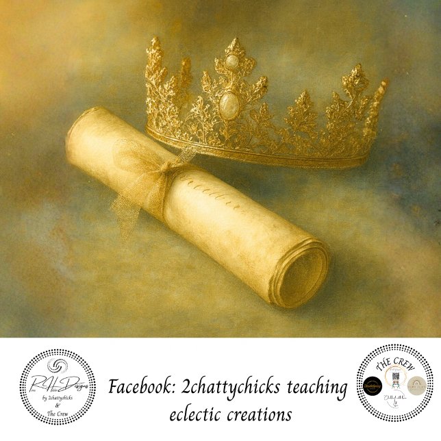 Decoupage Golden Crown Parchment Scroll Tissue Paper (Creator Uploaded)