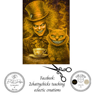 Decoupage Golden Tea Magician Mischievous Cat Tissue Paper