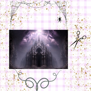 Decoupage Gothic Cathedral Cavern Dracula Tissue Paper