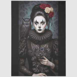 Decoupage Gothic Rose Queen – Dark Romantic Art  Tissue Paper