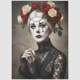 Decoupage Gothic Rose Queen – Dark Romantic Art Tissue Paper