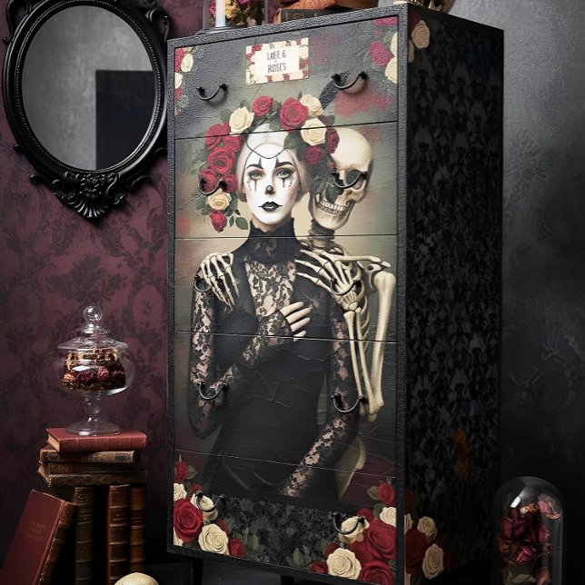 Decoupage Gothic Rose Queen – Dark Romantic Art  Tissue Paper (Creator Uploaded)