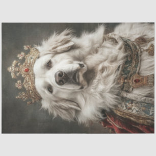 Decoupage Great Pyrenees Royal Family Tissue Paper