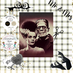 Decoupage Halloween Mr & Mrs. Bolt Horror Duo Tissue Paper