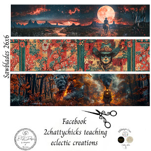 Decoupage Handsaw 26x6" Western Designs  Tissue Paper