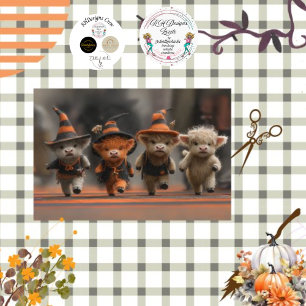 Decoupage Highland Calves Halloween Moo March  Tissue Paper