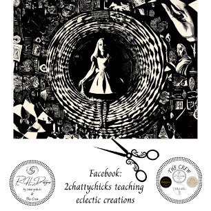 Decoupage Hypnotic Wonderland Rabbit Hole Fantasy Tissue Paper