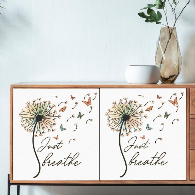 Decoupage Just Breathe Dandelion with Butterflies Tissue Paper (Creator Uploaded)