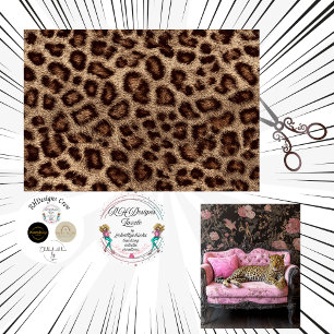 Decoupage Leopard Print Faux Texture  Tissue Paper