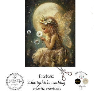 Decoupage Little Girl Fairy Moon Night Setting  Tissue Paper