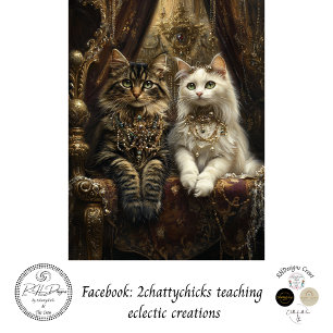 Decoupage Luxurious Tabby & White Cats  Tissue Paper