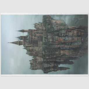 Decoupage Majestic Castle Mediaeval Fortress  Tissue Paper