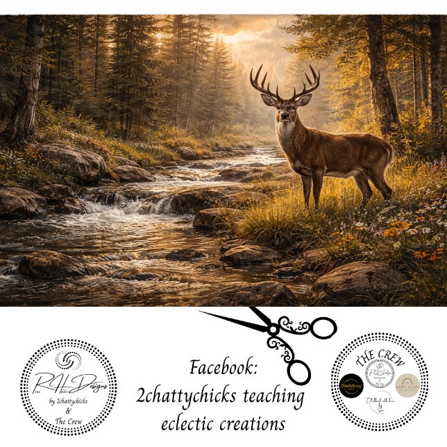 Decoupage Majestic Wildlife Deer Standing Field Tissue Paper (Creator Uploaded)