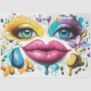 Decoupage Mesmerising EYES Vibrant Colour Pop Art  Tissue Paper