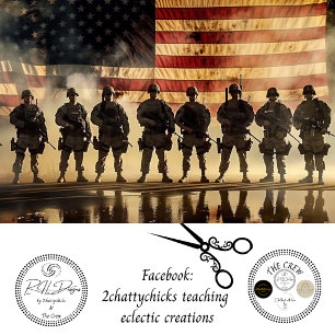 Decoupage Military Patriotic Soldier Lineup Heros  Tissue Paper