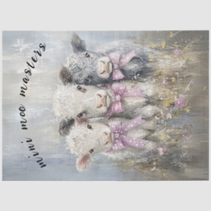 Decoupage Mini Moo Master Highland Calves Tissue Paper