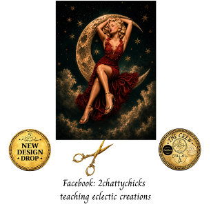 Decoupage Moonlit Crimson Elegance  Tissue Paper