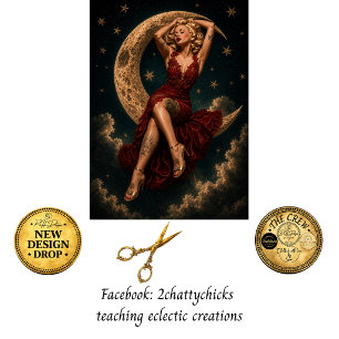 Decoupage Moonlit Ruby Tattoo Beauty Tissue Paper