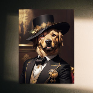 Decoupage - Noble Golden Retriever Victorian Age - Tissue Paper