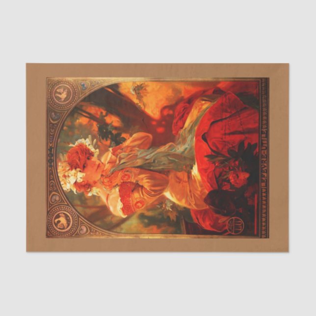 Decoupage Paper 10"x15" - Alphonse Mucha 38 (Front)