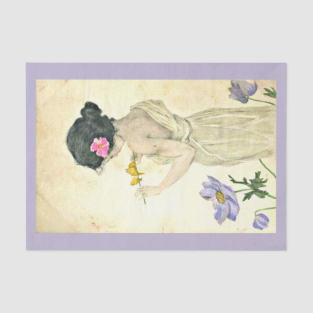 Decoupage Paper 10"x15" - Raphael Kirchner 19 (Front)