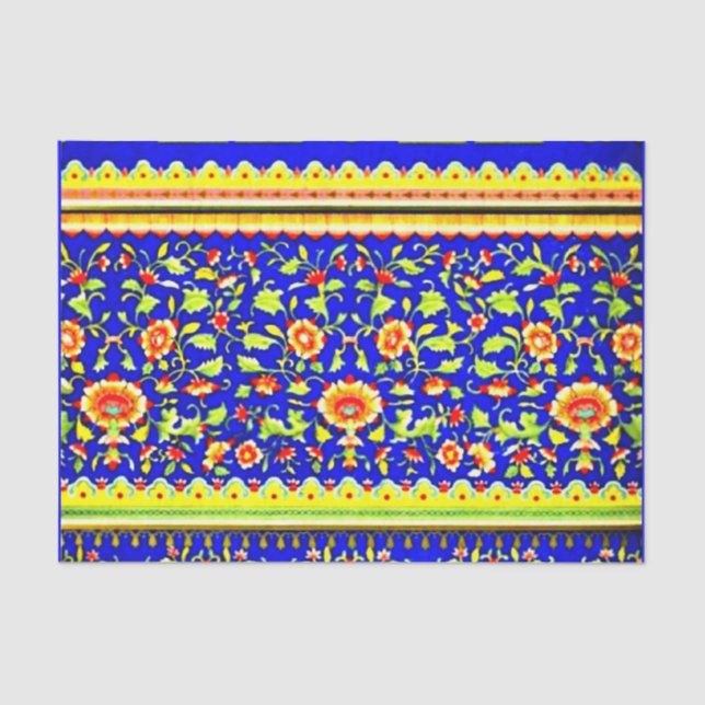 Decoupage Paper 10"x15" - Vintage Textiles 12 (Front)