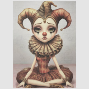 Decoupage Paper Melancholic Clown 