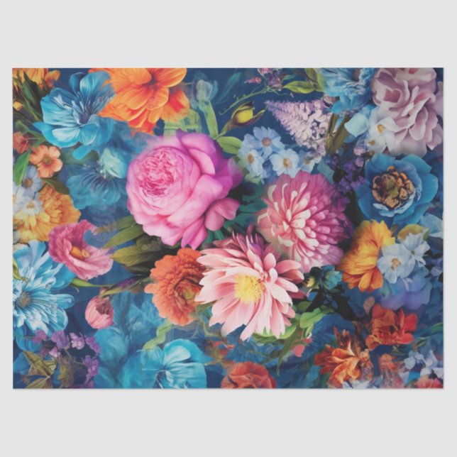 Decoupage Paper- The Language of Flowers 1 Tissue Paper (Front)