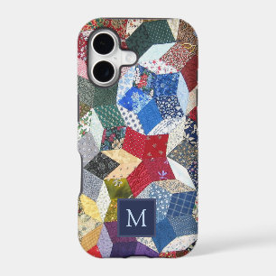 Decoupage Patchwork Stars Pattern Monogram