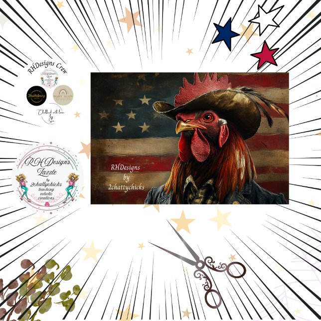 Decoupage Patriotic Rooster Flag Tissue Paper (Creator Uploaded)