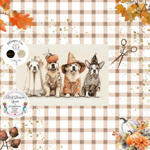 Decoupage Peanut Butter & Doggie Friends Halloween Tissue Paper