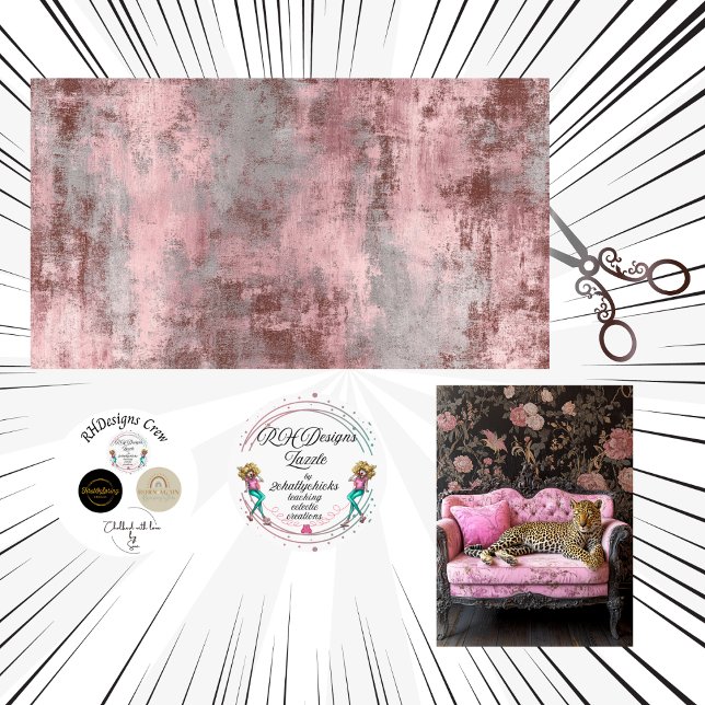 Decoupage Pink Distressed Texture Faux Art Tissue Paper (Creator Uploaded)