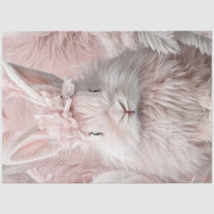 Decoupage Pink Easter Bunny Tissue Paper