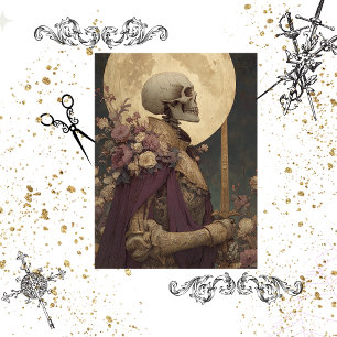Decoupage Regal King Skeleton Gothic Elegance  Tissue Paper