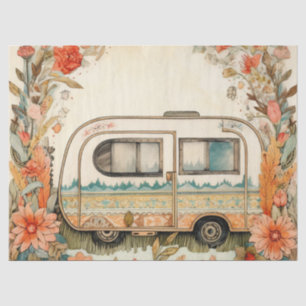 Decoupage Retro Caravan/Camping Nostalgic Tissue Paper