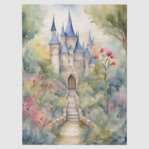 Decoupage Retro Fairytale Castle Tissue Paper