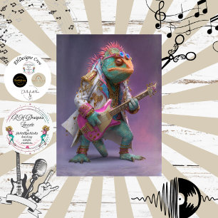 Decoupage Rockstar Chameleon Fur Feather Funk Band Tissue Paper