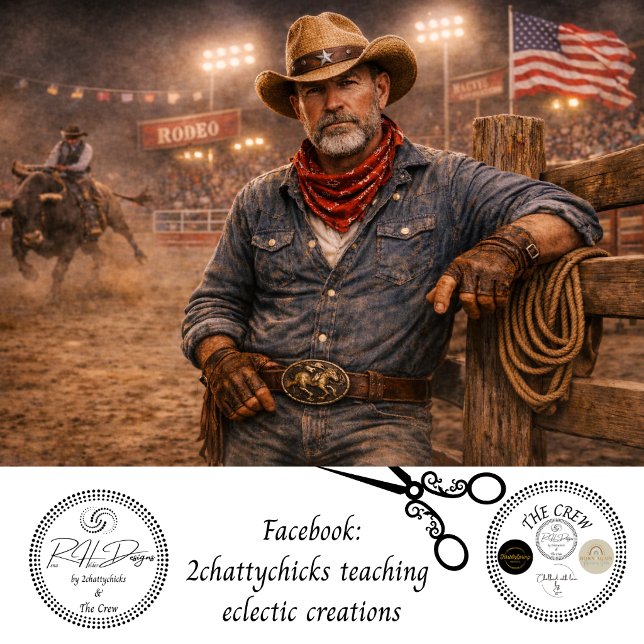 Decoupage Rodeo Cowboy American Flag Tissue Paper (Creator Uploaded)