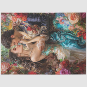 Decoupage Romantic Valentine Couple Embrace Tissue Paper